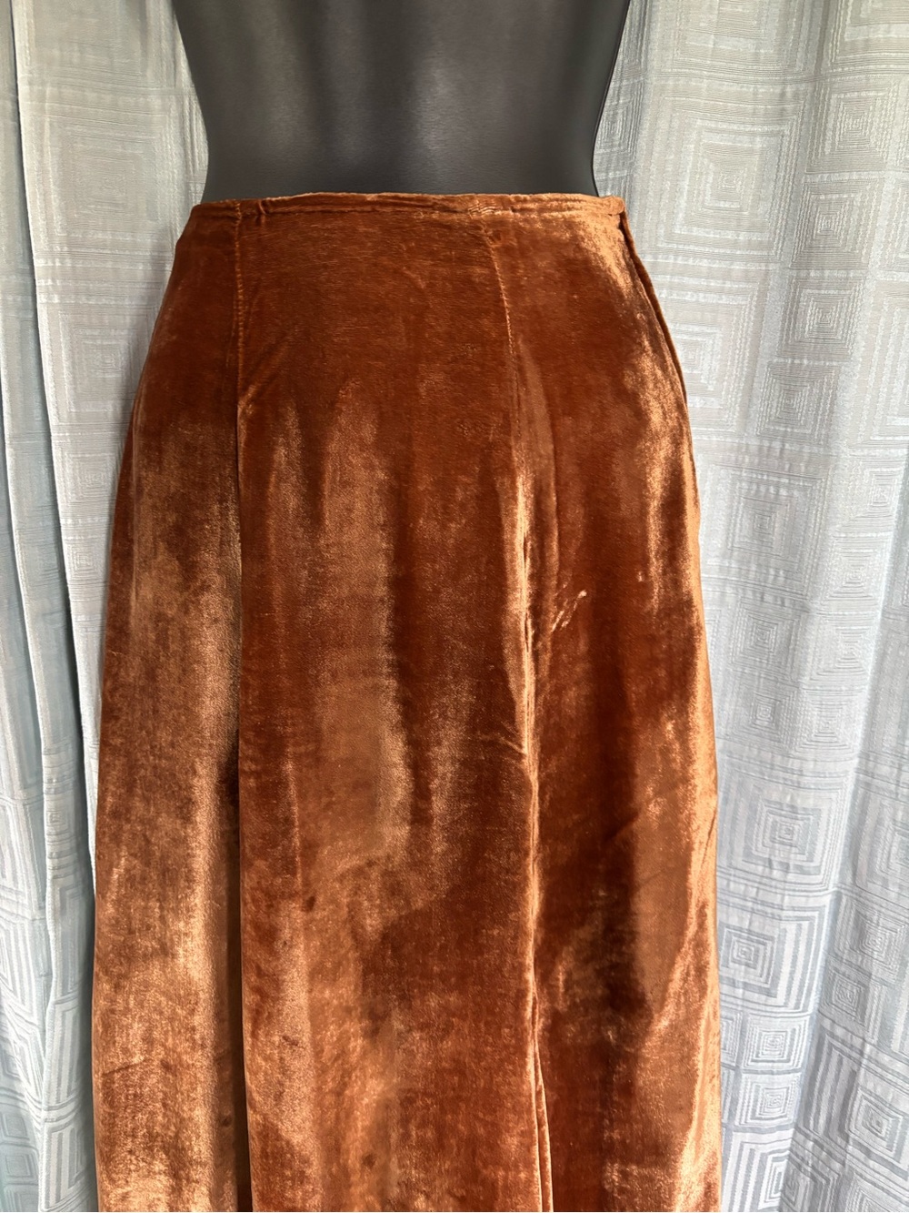Sundance Copper velvet maxi skirt Sz Sm 6 - Picture 2 of 9